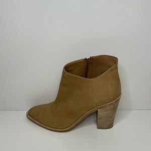 Women’s beige bootie heels